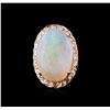 Image 1 : 14KT Rose Gold 10.84ct Opal and Diamond Ring