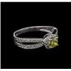 Image 2 : 0.72ctw Yellow Diamond Ring - 14KT White Gold