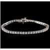 Image 1 : 14KT White Gold 4.80ctw Diamond Tennis Bracelet