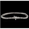 Image 2 : 14KT White Gold 4.80ctw Diamond Tennis Bracelet