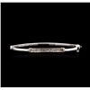 Image 1 : 14KT White Gold 0.68ctw Diamond Bangle Bracelet