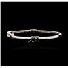 Image 2 : 14KT White Gold 0.68ctw Diamond Bangle Bracelet