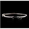 Image 3 : 14KT White Gold 0.68ctw Diamond Bangle Bracelet