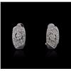 Image 1 : 14KT White Gold 0.93ctw Diamond Earrings