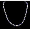 Image 2 : 14KT White Gold 28.08ctw Sapphire and Diamond Necklace