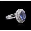 Image 2 : 14KT White Gold 2.28ct Tanzanite and Diamond Ring