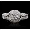 Image 1 : 14KT White Gold 1.17ctw Diamond Ring