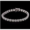Image 1 : 10.00ctw Diamond Tennis Bracelet - 18KT White Gold
