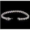 Image 3 : 10.00ctw Diamond Tennis Bracelet - 18KT White Gold