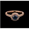 Image 1 : 1.12ctw Blue Diamond Ring - 14KT Rose Gold