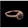 Image 2 : 1.12ctw Blue Diamond Ring - 14KT Rose Gold