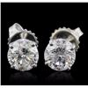 Image 1 : 14KT White Gold 2.07ctw Diamond Earrings