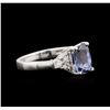 Image 2 : 2.20ct Tanzanite and Diamond Ring - 14KT White Gold
