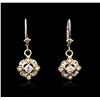 Image 1 : 14KT Yellow Gold 0.70ctw Diamond Earrings