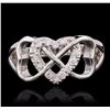 Image 1 : 14KT White Gold 0.27ctw Heart Diamond Ring