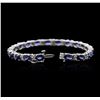 Image 3 : 14KT White Gold 10.26ctw Sapphire and Diamond Bracelet
