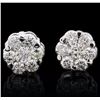 Image 1 : 14KT White Gold 0.44ctw Diamond Earrings
