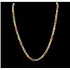 Image 1 : 33.56ctw Multi Color Sapphire Necklace - 14KT White Gold