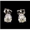 Image 1 : 1.26ctw Diamond Stud Earrings - 14KT White Gold