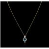 Image 1 : 14KT Yellow Gold 2.48ct Topaz and Diamond Pendant With Chain