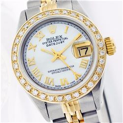 Rolex Two-Tone Diamond DateJust Ladies Watch