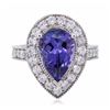 Image 1 : 14KT White Gold 3.30ct Tanzanite and Diamond Ring