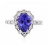 Image 1 : 14KT White Gold 2.70ct Tanzanite and Diamond Ring
