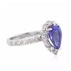 Image 2 : 14KT White Gold 2.70ct Tanzanite and Diamond Ring