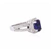 Image 2 : 14KT White Gold GIA Certified 3.06ct Sapphire and Diamond Ring