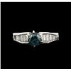 Image 1 : 1.84ctw Fancy Blue Diamond Ring - 18KT White Gold