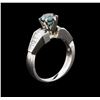 Image 3 : 1.84ctw Fancy Blue Diamond Ring - 18KT White Gold