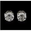 Image 1 : 1.68ctw Diamond Stud Earrings - 14KT White Gold