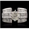Image 1 : 18KT White Gold 4.56ctw Diamond Ring