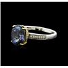 Image 2 : 18KT Two-Tone Gold 3.07ct Tanzanite and Diamond Ring