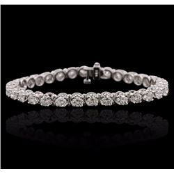 14KT White Gold 6.43ctw Diamond Tennis  Bracelet