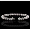 Image 3 : 14KT White Gold 6.43ctw Diamond Tennis  Bracelet