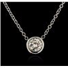 Image 1 : 14KT White Gold 0.33ct Diamond Necklace