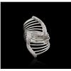 Image 1 : 14KT White Gold 0.58ctw Diamond Ring