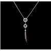 Image 2 : 0.17ctw Diamond Necklace - 14KT White Gold