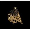 Image 2 : 18KT Yellow Gold 1.63ctw Fancy Black and Yellow Diamond Ring