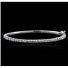 Image 1 : 14KT White Gold 2.30ctw Diamond Bangle Bracelet