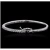 Image 2 : 14KT White Gold 2.30ctw Diamond Bangle Bracelet