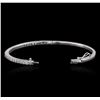 Image 3 : 14KT White Gold 2.30ctw Diamond Bangle Bracelet