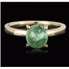 Image 1 : 14KT Yellow Gold 2.36ct Emerald Ring