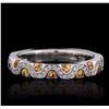 Image 1 : 18KT White Gold Citrine and Diamond Ring