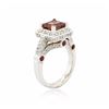 Image 3 : 14KT White Gold 2.12ct Tourmaline and Diamond Ring