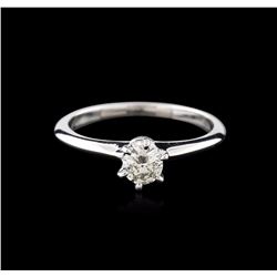 14KT White Gold 0.37ct Round Cut Diamond Solitaire Ring