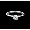 Image 1 : 14KT White Gold 0.37ct Round Cut Diamond Solitaire Ring