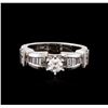 Image 1 : 18KT White Gold 0.95ctw Diamond Ring