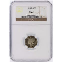 1916-D NGC AG3 Mercury Dime